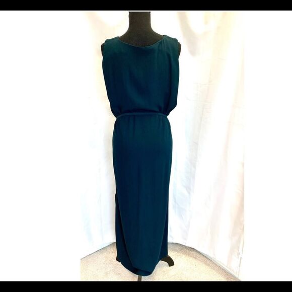 Eileen Fisher dark teal 100% silk two piece dress blouse set Sz M - Picture 5 of 17